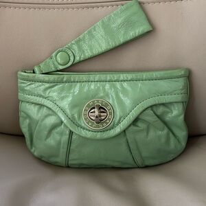 Marc by Marc Jacobs MBMJ seafoam green patent leather clutch wristlet